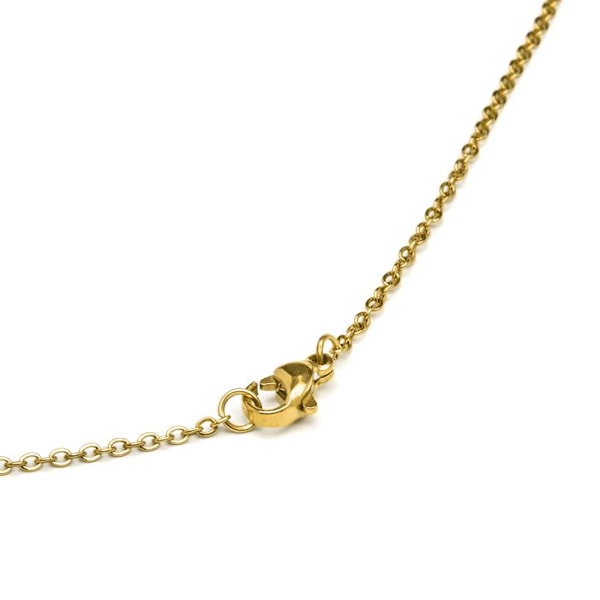 Collier - Luxenter - Bogstav B - Hvid perlemor - 18K guld - 42 cm + 3 cm forlængelse