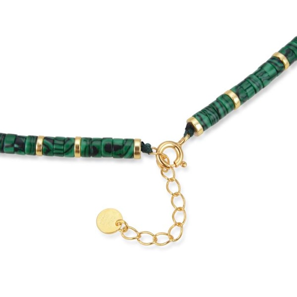 Collier - Luxenter - Ihun - Argent 925 - Malakit - Guld 18K Grön