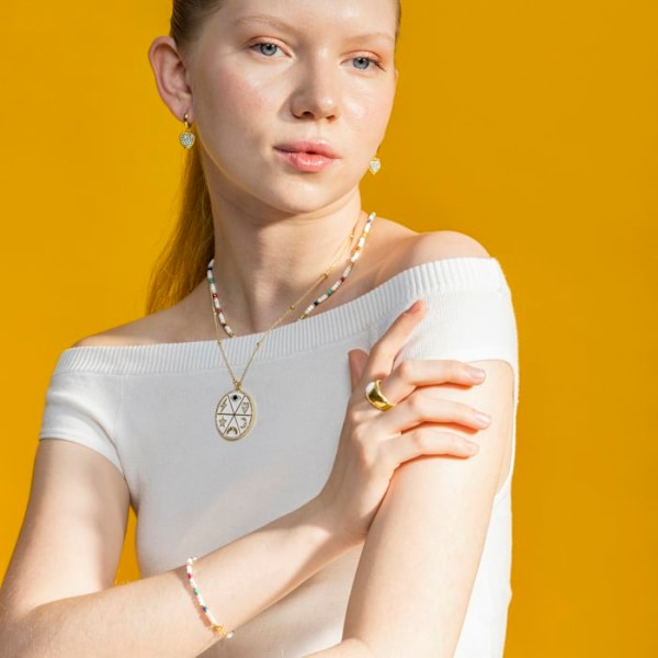 Armbånd - Luxenter - Xolau - Hvid perlemor - 18k guld - 16 cm + 3 cm forlængelse Vit