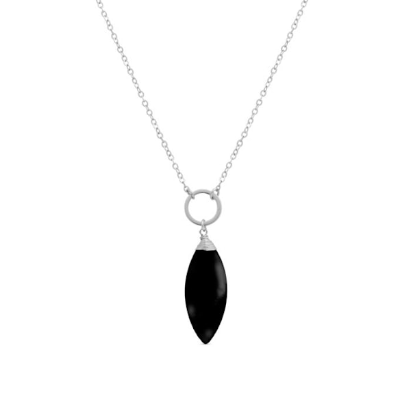 Collier - Ayom - Rhodiumlegering - Onyx - One size - Svart Svart