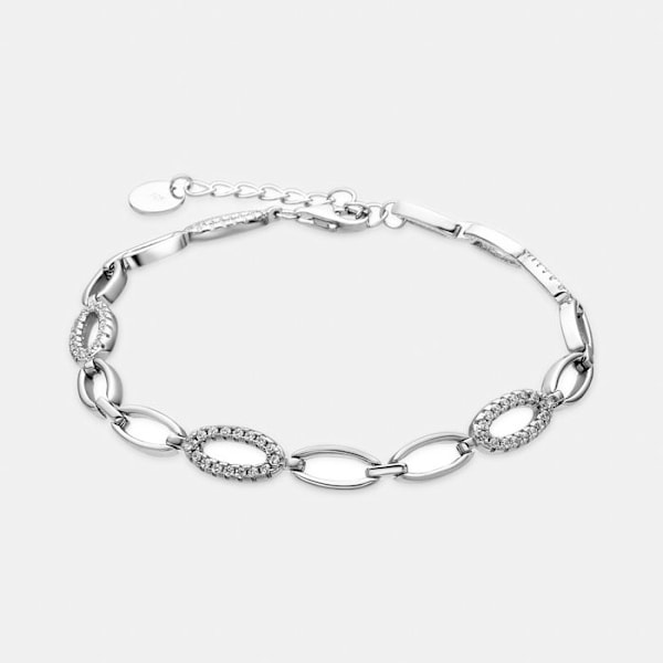 Luxenter armbånd i 925 sølv og rhodineret zirkon - Zowel