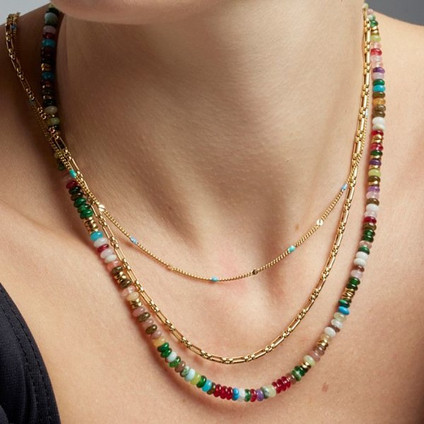 Collier Luxenter med multicolor 18k lakering - Cautar Flerfärgad