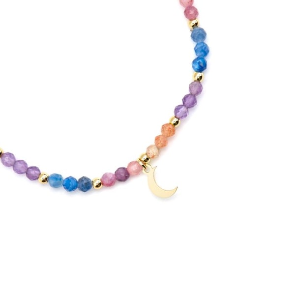 Armbånd - Luxenter - Linshu - Sølv 925 - Guld 18k - Multifarvede krystaller Flerfärgad