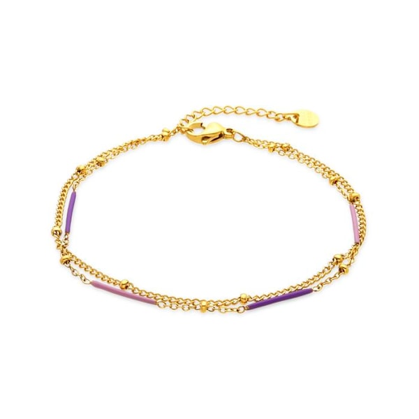 Armband - Luxenter - Lueo - Multi-färgad lack - 18 karat guld - 16 cm + 3 cm förlängning Flerfärgad
