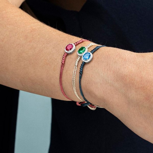Armband - Luxenter - Lyla - Silver 925 - Zirkon smaragd - Justerbar Grön