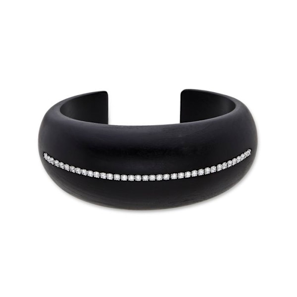 Armbånd - Iwox - Sølv 925 - Sort træ - Diameter 62 mm - Vægt 2,8 gr