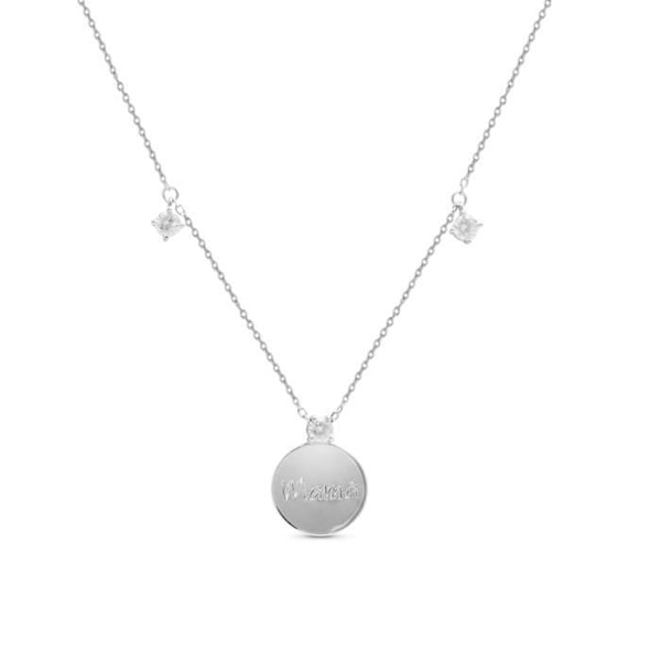 Collier - Waeni - Silver 925 - Rhodium - Zirkon - One size Vit