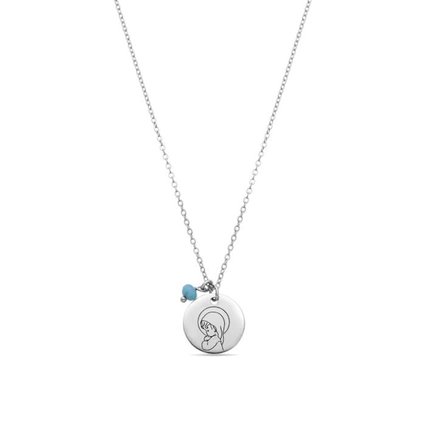 Collier - Luxenter - Argent 925 - Blå krystal - 18k guld - 42 cm + 3 cm forlænger