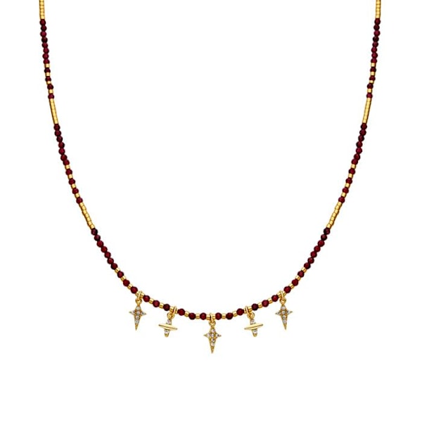 Collier Luxenter i 925 sølv med zircon belagt med 18k guld - Paila