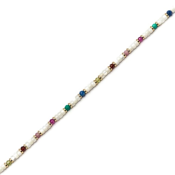 Armbånd - Luxenter - Xolau - Hvid perlemor - 18k guld - 16 cm + 3 cm forlængelse Vit