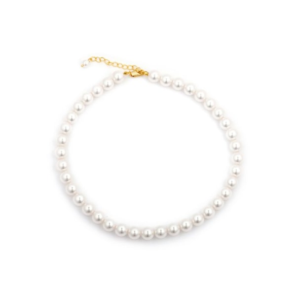 Collier - Luxenter - Jamel - Guld 18 karat - Vit pärla - 49 cm + 5 cm