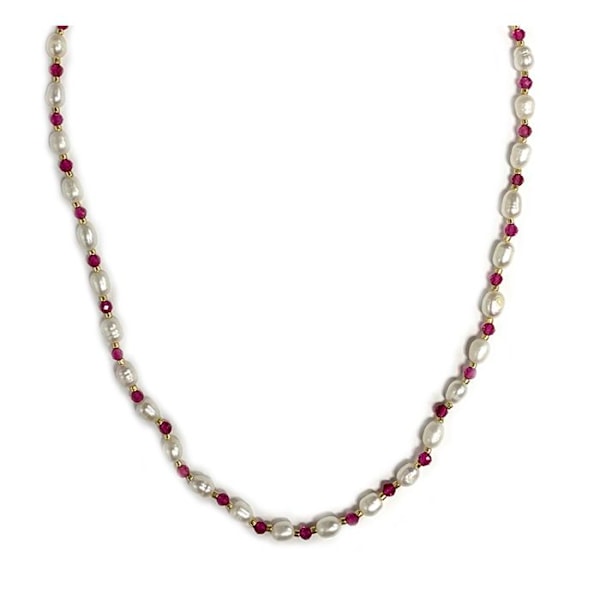 Collier - Zawind - Model Luxenter - 18K guld - Hvide perler - Kvinde Vit