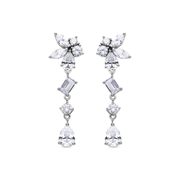 Örhängen - Luxenter - Neloc - Silver 925 - Kubisk zirkon - Rhodiumbelagd