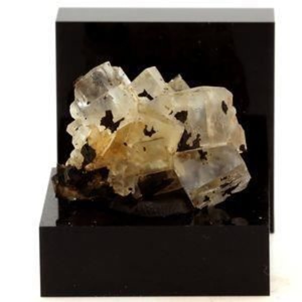 Sten og mineraler. Fluorit + Kvarts. 34,4 ct. Langeac, Haute-Loire, Frankrig. Sjælden.