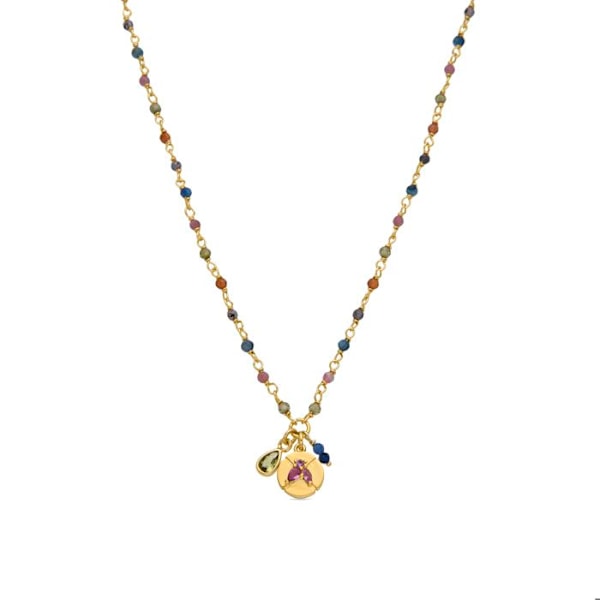 Collier - Luxenter - Iorz - Silver 925 - Guld 18k - Flerfärgad kristall Flerfärgad