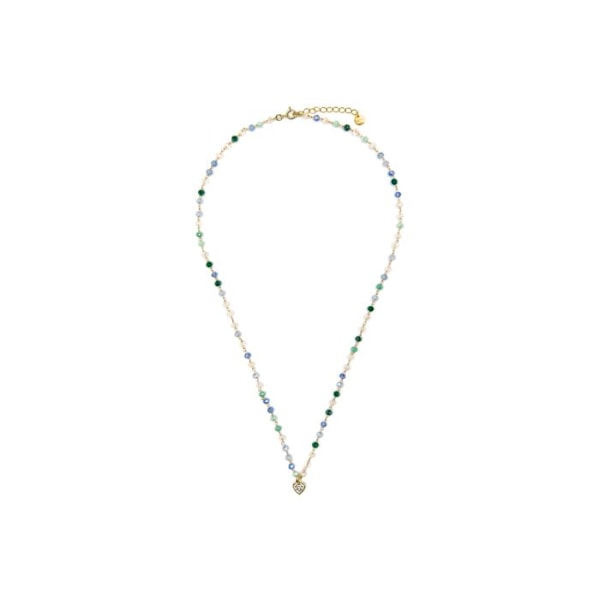 Collier - Luxenter - Caram - Silver 925 - Guld 18k - Flerfärgad kristall Flerfärgad