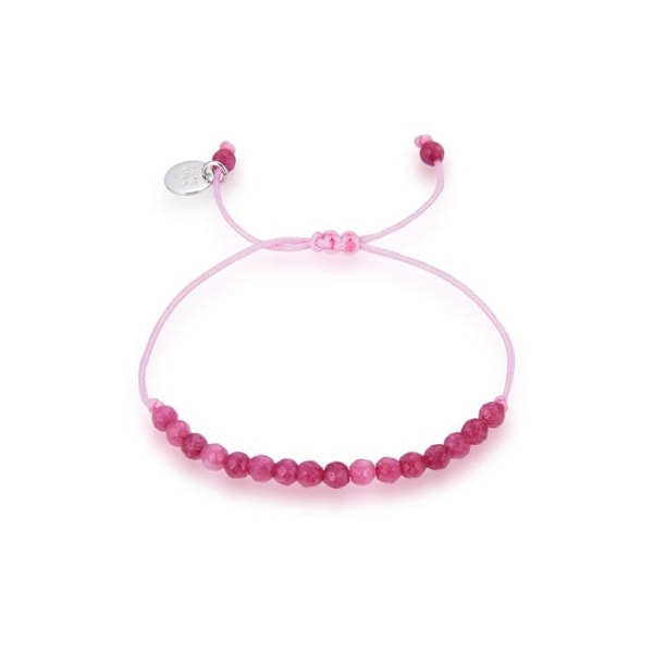 Armband - Luxenter - Aquisa - Silver 925 - Fuchsia Jade - Rhodium Pläterad Fuchsia