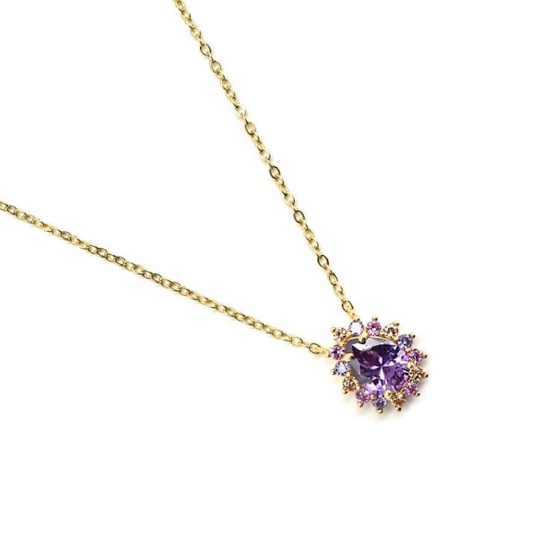 Collier - Luxenter - Otli - Argent 925 - Flerfärgade zirkonstenar - Guld 18k Flerfärgad