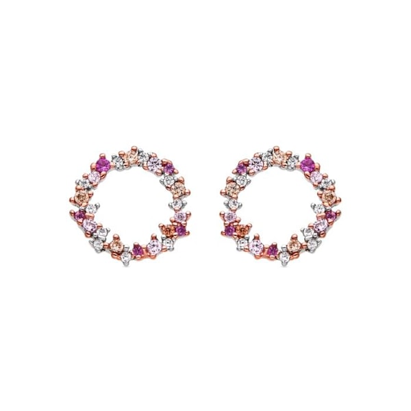 Boucles d'oreilles Luxenter i 925 sølv med multikolor rhodineret zirkonium - Thilak Flerfärgad