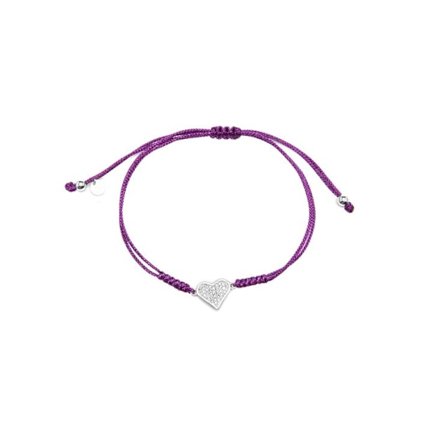 Armband - Luxenter - Hjärta - Sterlingsilver - Halvprecisionsstenar - Silverfärgad