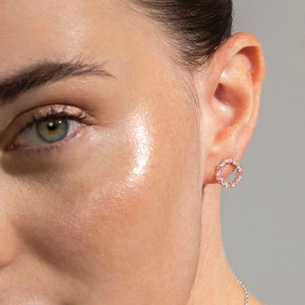 Örhängen - Luxenter - Thilak - Silver 925 - Flerfärgad zirkon - 11 mm Flerfärgad