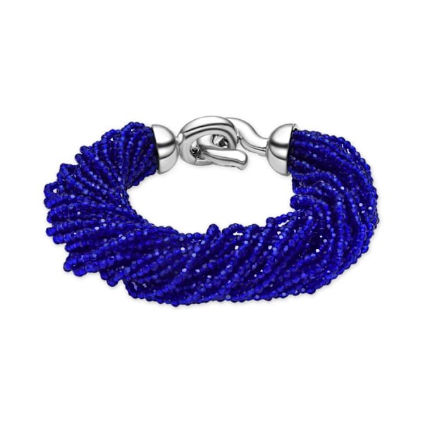 Armbånd - Luxenter - Kibak - Sølv sterling 925 - Mørkeblåt krystal - 22 cm Mörkblå