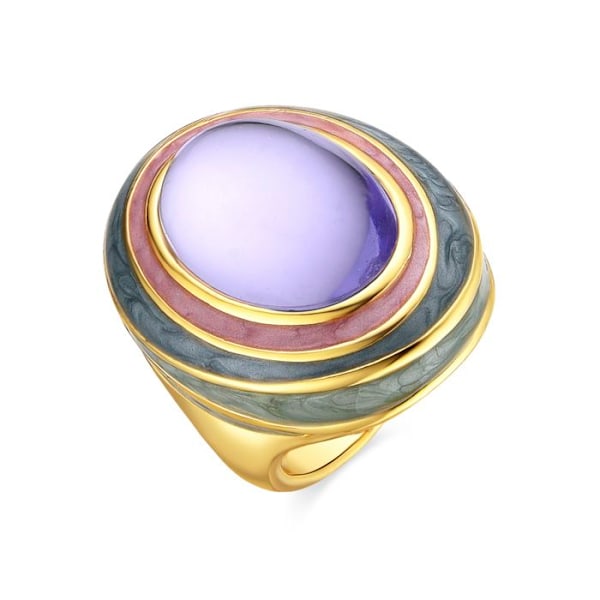 Ring - Luxenter - Nori - Lila kristall - Guld 18k - Kvinna lila 16