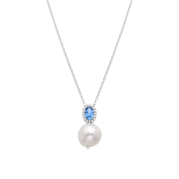 Halsband - Luxenter - Ihri - 925 silver - Zirkon safir - 42 cm + 3 cm förlängning
