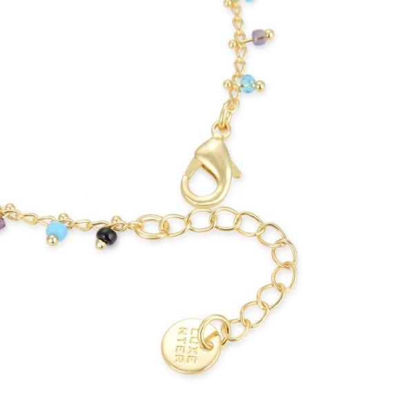 Armband - Beos - Silver 925 - Mångfärgad hydrotermal kvarts - Guld 18K - 18 cm Flerfärgad