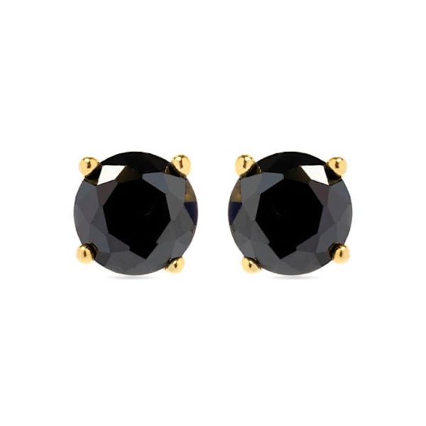 Korvakorut - Punainen - Otieno - Hopea 925 - 18 karaatin keltakultapinta - Zirkoni onyx Silver 925, Guld 18 Karat, Zirkon O