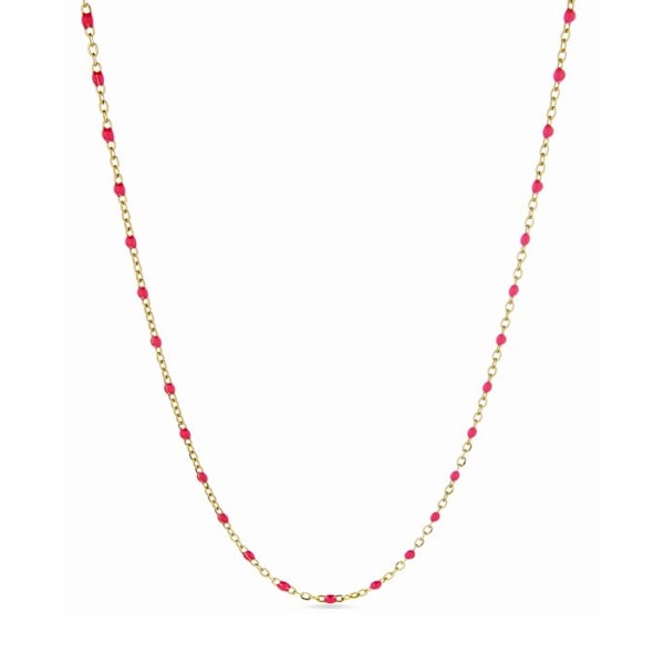 Halsband - Luxenter - Ilade - 18 karat guld - Röd lack - 42 cm + 3 cm förlängning Röd