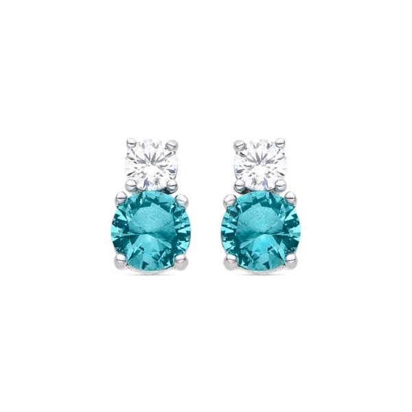Örhängen - Luxenter - Jadula - Silver 925 - Zirkon-emeraldfärgad - Rhodiumbelagd Grön