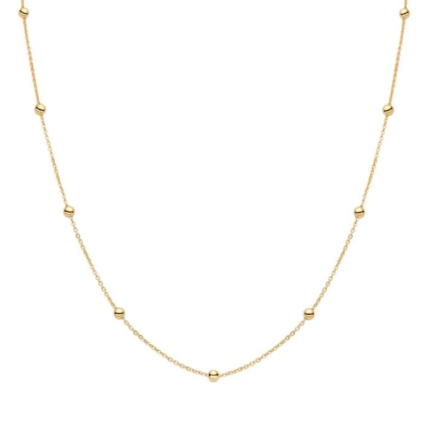 Halsband - Liydat - 18 karat gult guld - 42 cm + 3 cm förlängning - Zirkonium - Kvinna