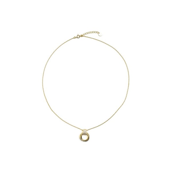 Collier - Luxenter - Ukyo - Silver 925 - Kubisk Zirkon - 18k Guldplätering
