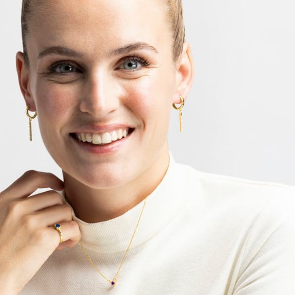 Ring - Luxenter - Otieno - Sølv 925 - Guld 18k - Hydrotermal kvarts Lapislazuli blå 12