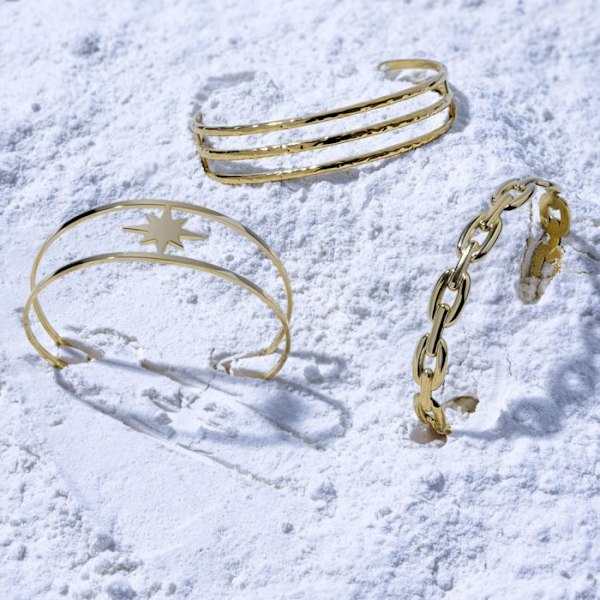 Armbånd - Luxenter - Ugri - 18 karat guld - Rustfrit stål - Diameter 59 mm Gul