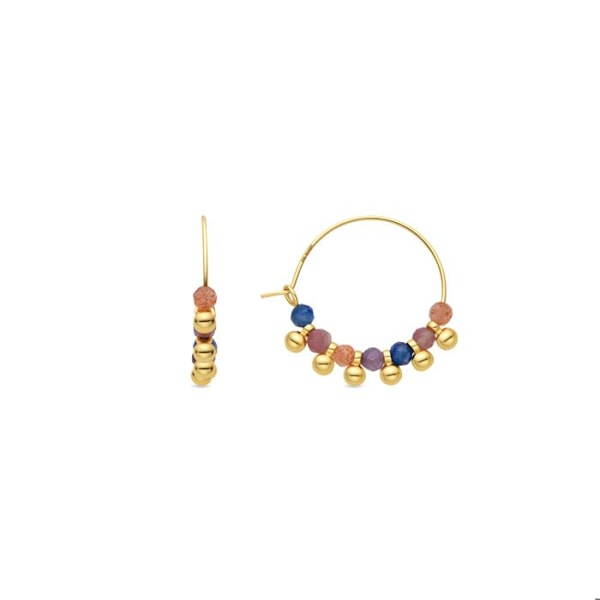 Örhängen - Luxenter - Kapac - Silver 925 - Flerfärgad kristall - Guld 18k Flerfärgad