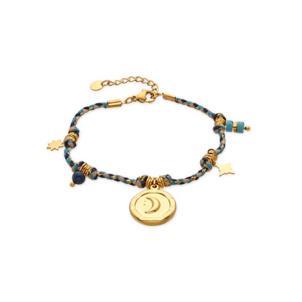Armbånd - Luxenter - Liskel - Guld 18k - Mørkeblå krystal - 16cm + 3cm forlængelse Mörkblå