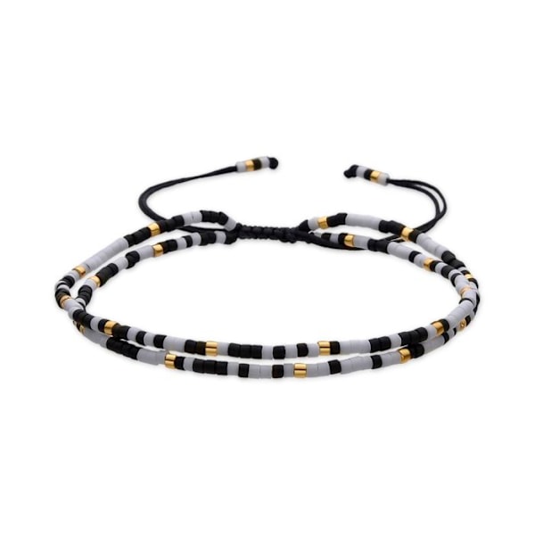 Armbånd - Luxenter - Furie - 18k guld - Sort krystal - Bredde 3,5 mm Svart