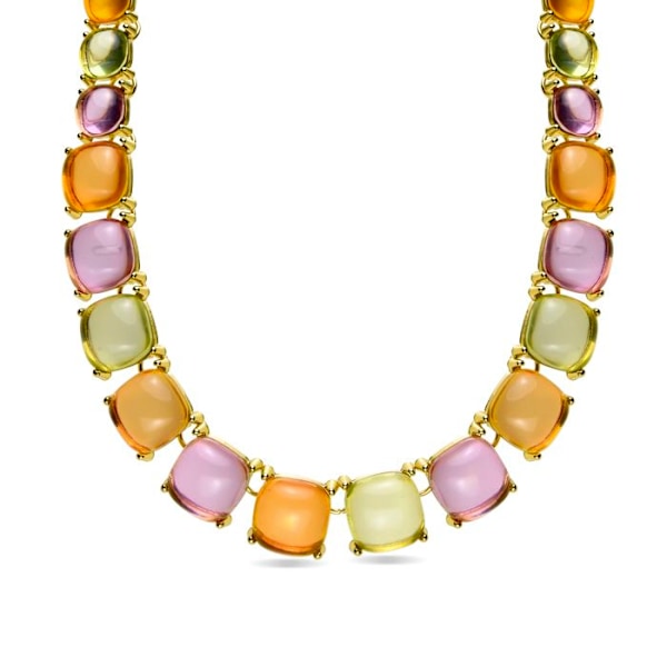 Halsband - Luxenter - Tosab - Flerfärgat kristall - 18 karat guld - 16 cm + 3 cm förlängning Flerfärgad