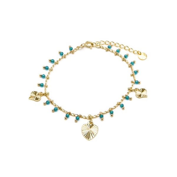 Armbånd - Luxenter - Dadrec - Sølv 925 - 18k Guld - Grøn Krystal Grön