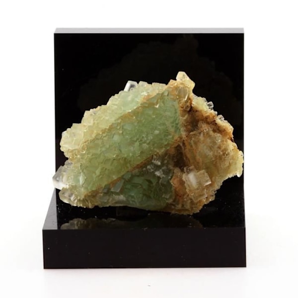 Sten og mineraler. Fluorit + Kvarts. 130,1 øre. Pratclaux, Langeac, Haute-Loire, Frankrig. Sjælden.