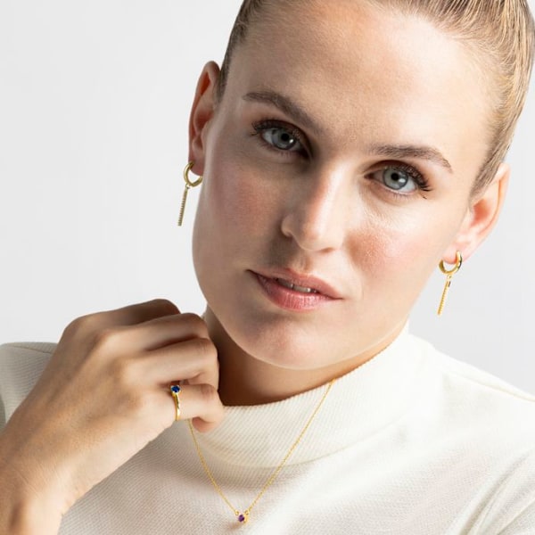 Bague - Luxenter - Otieno - Silver 925 - Guld 18k - Hydrotermal kvarts Lapislazuli blå 12