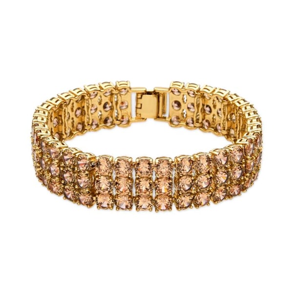Armbånd - Luxenter - Uriom - Guld 18k - Champagne zirkon - 19 cm x 15 mm