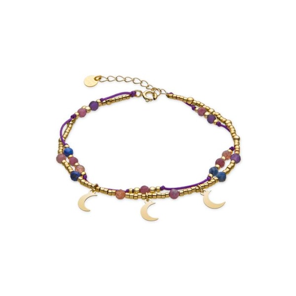 Armband - Kapac - Silver 925 - Guld 18k - Flerfärgade kristaller - 16 cm + 3 cm förlängning Flerfärgad