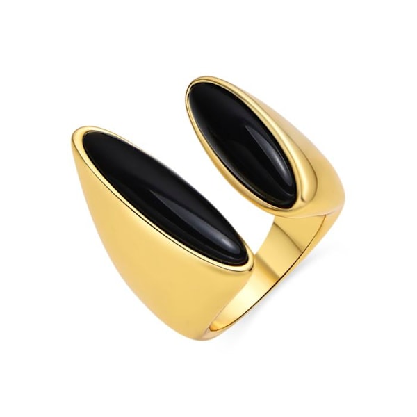 Ring - Luxenter - Modwi - Svart resin - 18k guld - Metallblandning svart 14