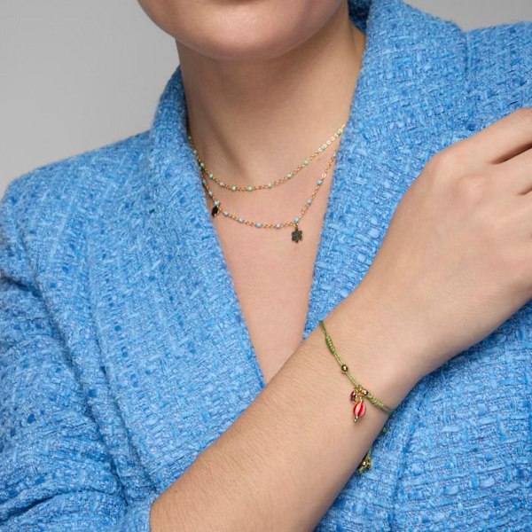 Collier - Luxenter - Lilith - Hopea 925 - Keltakulta 18k - Sininen lakka