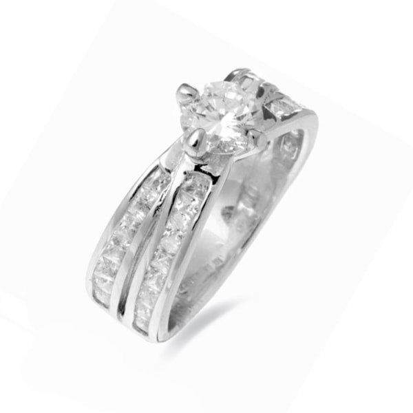 Ring - Luxenter - Orchid - Silver 925 - Brilliant zircon - Rhodium plated pengar 14