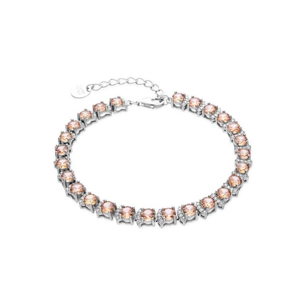 Armband - Luxenter - Raikash - Silver 925 - Champagne zirkon - 16 cm + 3 cm förlängning Champagne