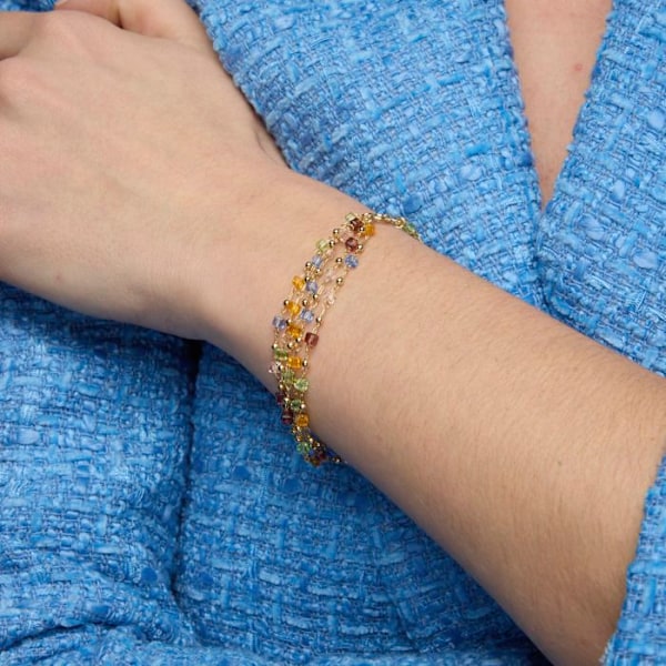 Armband - Luxenter - Goben - Argent 925 - Guld 18k - Multifärgad kristall Flerfärgad
